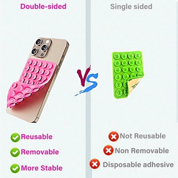 Hot Pink Home's Silicone Suction Cup Phone Holder Hands-Free Mobile Phone Stand - Picture 4 of 4